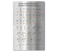 Ujjdwiurgh pour Le Tableau de L'Alphabet Braille pour Débutants, Points en Relief, Outil d'apprentissage des Chiffres et de la Ponctuation, Cadeau Éducatif.