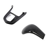 Ujjdwiurgh pour Navara NP300 2015-2020 Pommeau de Levier de Vitesse de Voiture Cadre Panneau DéCoration Couverture Garniture Autocollant Accessoires, Fibre de