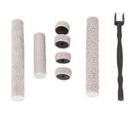 Ujjdwiurgh Pour Rouleau de Texture en Argile Polymère - Tampons de Poterie pour Boucles D'Oreilles, Design Vigne et Arc-En-Ciel.