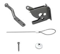 Ujjdwiurgh Pour serrure de porte de clôture, loquet de porte avec extracteur à ressort, pour serrure de clôture, petite serrure avec corde, pour portails de clôture appropriés