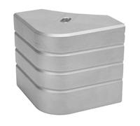 Ujjdwiurgh Pour toit superposé de pêche RV en aluminium compatible avec ponton, bateau, protection d'angle arrondie à 90 degrés