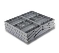 Ujjdwiurgh Présentoir à bijoux 2/3 niveaux empilable exquis support de bijoux portable bague boucles d'oreilles collier organisateur boîte de rangement B