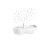 Ujjdwiurgh Présentoir à bijoux en bois de cerf avec tiroirs, pour colliers, boucles d'oreilles, bijoux, support à bijoux en forme de cerf, blanc, facile à installer et à utiliser