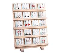 Ujjdwiurgh Présentoir à bijoux tendance en bois pour collier, breloques, pendentif, boucles d'oreilles, pendentif, carte d'affichage 5 couches