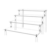 Ujjdwiurgh Présentoir à cupcakes en acrylique transparent à 4 niveaux pour décoration de bureau