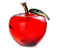 Ujjdwiurgh Presse-Papiers en Cristal Pomme Joli Artisanat Art et Collection Cadeaux de NoëL DéCoration de Mariage Une DéCoration de Table/Voiture Ornements (A)