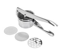 Ujjdwiurgh Presse-Purée en Acier Inoxydable avec 3 Disques Interchangeables pour les Pommes de Terre Fines, Moyennes et Grossières, Facile à Utiliser