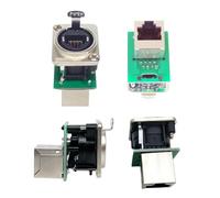 Ujjdwiurgh Prise de Châssis Ethercon Rj45, Prise de sur Panneau d'alimentation/Passage D-N8FDP RJ45, Connecteur Vertical Cat5 RJ45 à sur Panneau Série D, Installation Facile et