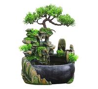 Ujjdwiurgh Prise UE, RéSine de Simulation IntéRieure Rocaille Paysage Aquatique Feng Shui d'eau Maison Bureau DéCoration Artisanat