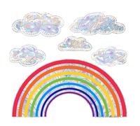 Ujjdwiurgh Prism Suncatchers Autocollants pour fenêtre Effet attrape-soleil pour oiseaux Décoration d'intérieur