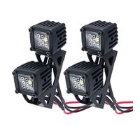 Ujjdwiurgh Projecteurs de Phares ModifiéS Feux de Dessus de Voiture Feux de Pare-Chocs pour Voiture sur SCX10 TRX4 TRX6 1/10 RC,C Noir