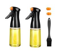Ujjdwiurgh Pulvérisateur d'huile d'olive pour la cuisine, bouteille d'huile d'olive rotative de 230 ml, distributeur de vinaigre avec brosse anti-fuite, A