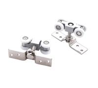 Ujjdwiurgh Quincaillerie de Porte Coulissante Poulie de Porte Coulissante Poulie de Rail de Suspension de Porte en Verre à 4 Roues Roue en Nylon Silencieuse