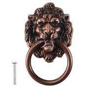 Ujjdwiurgh R Antique Style Ton du cuivre Metal Forme de de Lion Tiroir poignee de Traction 2.5"