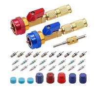 Ujjdwiurgh R134A Kit d'outils d'installation rapide pour valve de voiture haute basse pression A/C