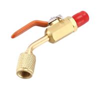 Ujjdwiurgh R410a R134a Vanne d'arrêt en laiton pour tuyaux de charge A/C HVAC 6,35 mm AC réfrigérant
