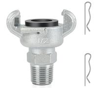 Ujjdwiurgh Raccord de tuyau d'air de rechange Chicago Air Fitting 1/2, NPT extrémité mâle raccords de tuyau d'air, raccord universel de 1,3 cm à 2 pattes