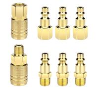 Ujjdwiurgh Raccords de tuyau d'air 1/4" NPT Quick Connect Kit de raccords de compresseur d'air avec coupleur d'air universel