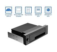 Ujjdwiurgh Rack Mobile Universel RemplaçAble à Chaud pour SSD/HDD 2,5 Pouces ou 3,5 Pouces, BoîTier de Fond de Panier de Disque Dur Interne sans Plateau