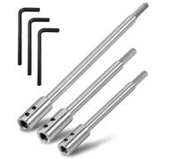 Ujjdwiurgh Rallonge de Foret Forstner pour Tige Ronde de 3/8 Pouces, Rallonge de Foret à Bois en Acier à Haute Teneur en 3 Pièces