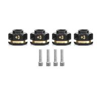 Ujjdwiurgh Rallonges de Moyeu Hexagonal de Roue D'Entretoises en Laiton RC pour Adaptateur D'Entraînement Hexagonal D'Extension de Roues TRX4 TRX6 (+3 mm D'Épaisseur)