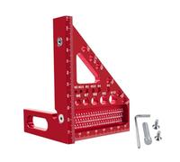 Ujjdwiurgh Rapporteur carré pour le travail du bois, équerre de travail du bois avec chevilles, règle triangulaire en alliage d'aluminium, traceur de pêcheur A