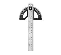 Ujjdwiurgh Rapporteur d'angle en acier inoxydable avec angle réglable carré 20,3 cm Règle de travail du bois 20,3 cm