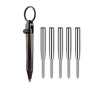 Ujjdwiurgh Recharge de rechange pour stylo roller en laiton à pointe fine de 0,5 mm pour une écriture fluide, idéal pour un journal intime et une utilisation au bureau B