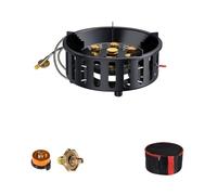 Ujjdwiurgh Réchaud à Gaz de Randonnée en Plein Air, Brûleur de Barbecue de Pique-Nique de Camping, Réchauds à Allumage Électronique Portables Coupe-Vent, 21000 W