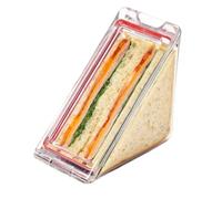 Ujjdwiurgh Récipient à Sandwich Triangulaire Récipient à Sandwich en Plastique Transparent Triangulaire avec Couvercle Récipients à Emporter pour Fromage 1 Pièces