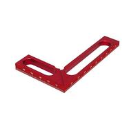 Ujjdwiurgh Règle à angle droit pour le travail du bois - Règle de mesure carrée de charpentier - Calibreur à angle droit de 90° - Pour projets de travail du bois - Rouge - 100 mm