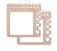 Ujjdwiurgh Règle de Jauge D'Aiguille à Tricoter, Jauge de Crochet, Carte de Contrôle de Filage, Guide D'Enroulement de, Planche à Tricoter