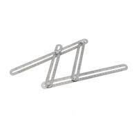Ujjdwiurgh Règle pliante multifonction en acier inoxydable 4 plis multi-angles