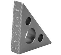 Ujjdwiurgh Règle triangulaire en alliage d'aluminium 45/90 degrés pour le travail du bois - Outil multifonctionnel
