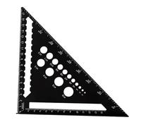 Ujjdwiurgh Règle Triangulaire en Aluminium de 7 Pouces, Rapporteur D'Angle, Règle de Mesure Carrée Métrique pour Outils de Cadrage de Bâtiment, Jauges