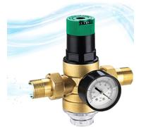 Ujjdwiurgh Régulateur de Pression D'Eau, Régulateur de Pression D'Eau 3/4", Régulateur de Pression D'Eau avec Manomètre D'Eau et Filtre à Mailles