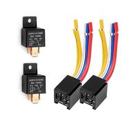 Ujjdwiurgh Relais de Voiture avec Faisceau, Relais 5 Broches de 80A Marche/Arrêt, Relais SPDT Normalement Ouvert, Prise de Relais JD2912-1Z-12VDC 80A 14VDC, Accessoires.