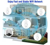 Ujjdwiurgh Répéteur WiFi sans 1200 Mbps Amplificateur de Signal WiFi 2.4G 5G Réseau Double Bande 802.11ac Amplificateur WiFi Routeur Prise UE