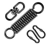 Ujjdwiurgh Ressort Pivotant pour Chaise Suspendue, avec 2 Mousquetons et Crochet Pivotant à 360 °, Capacité de Charge 250 Kg pour Chaise Suspendue, Hamac, Yoga, Etc.