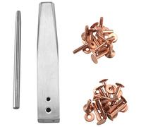 Ujjdwiurgh Rivet en Cuivre Rouge et Bavure avec Fixation de Rivet en Cuivre Better Setter Installer L'Outil de RéGlage et le PoinçOn