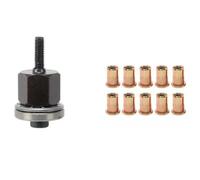 Ujjdwiurgh Rivet Manuel, Vis, Rivet, Écrou, Adaptateur pour Plaque D'Immatriculation en Métal, Installation Simple, 11 Pièces