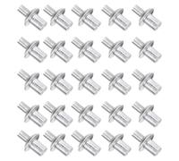 Ujjdwiurgh Rivets à Noyau en Aluminium à Tête Ronde 200 Pièces, Rivets en Aluminium à Expansion de Type à Frapper, Rivets Aveugles à Tête Demi-Ronde à Entraînement par Marteau