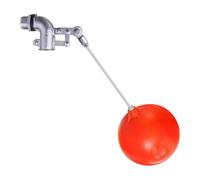 Ujjdwiurgh Robinet flotteur en acier inoxydable de 1,9 cm pour réservoir d'eau, design robuste avec tige d'angle réglable pour le contrôle du niveau d'eau