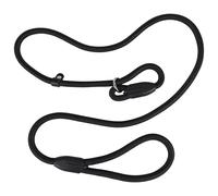 Ujjdwiurgh Robuste Nylon Corde de Collier pour Animaux de Compagnie Formation de Glissement Chien Conduite de Marche avec Chaine P 1cm Noir