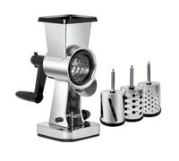 Ujjdwiurgh Rotary Noix Broyeur Rotatif Rythme Raide de Fromage en Acier Inoxydable avec 3 Lames de Tambour Interchangeables