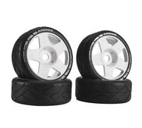 Ujjdwiurgh Roue hexagonale pour pneus tout-terrain RC à l'échelle 1/8 103 mm 17 mm pour équipe VRX WR8 Hobao, blanc