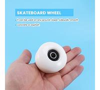 Ujjdwiurgh Roues de Planche à roulettes avec Roulements 52X30Mm Street PU Roues Pièces de Planche à roulettes Cruiser Roues de Planche Longue (Ensemble de 4) Blanc