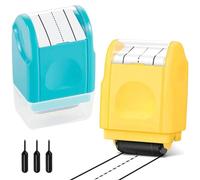 Ujjdwiurgh Rouleau de Tampon de Lignes D'Écriture Manuscrite - 2 Pièces Tampon de Rouleau de Pratique Tampons à Rouler de Ligne Auto-Encreur