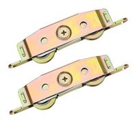 Ujjdwiurgh Rouleaux de Porte Coulissante Robustes, Roulement à Billes en Acier de 1-1/4 Pouce, Côtés Réglables, Ensemble de 2 Pièces pour Portes de Cour