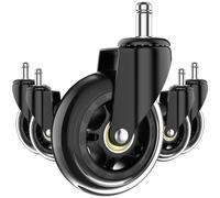 Ujjdwiurgh Roulettes de rechange souples de 7,6 cm pour chaise de bureau et de jeu, robustes et sûres